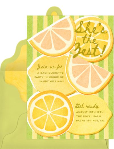 Citrus Soiree Invitation