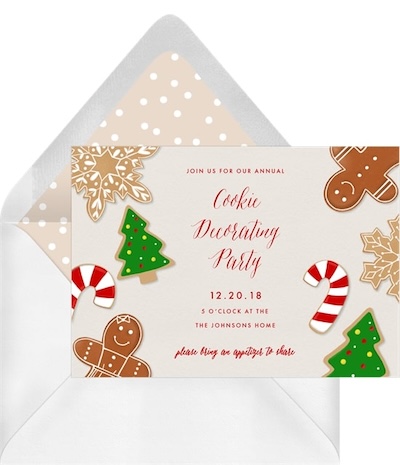 Cookie party: Classic Christmas Cookies Invitation