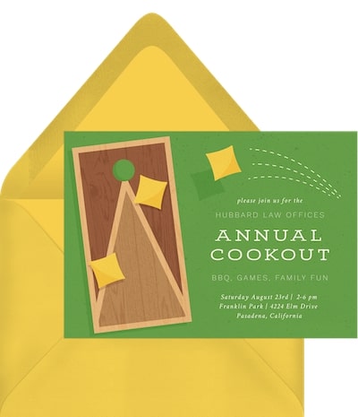 Classic Cornhole Invitation