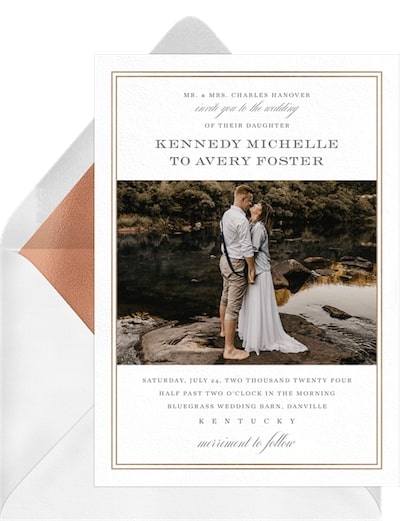 Classic Foil Frame Invitation