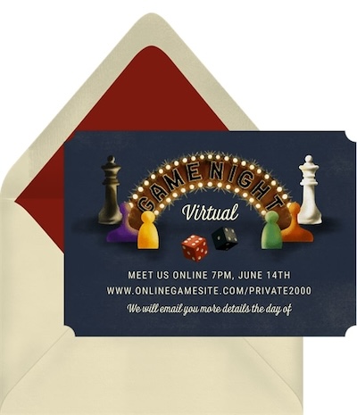 Classic Game Night Invitation