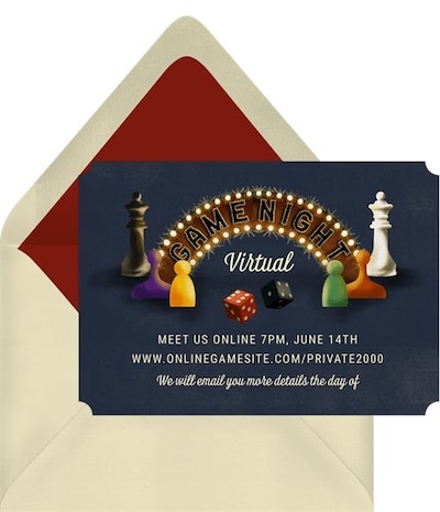 Classic Game Night Invitation