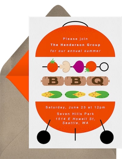 Classic Grill Invitation