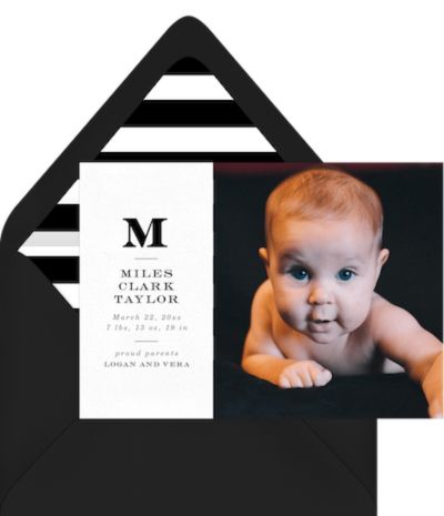 Classic Monogram Announcement