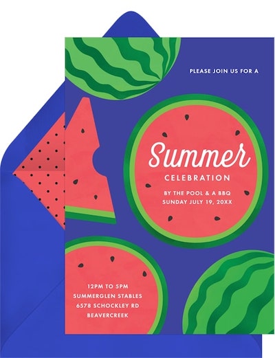 Classic Watermelon Invitation