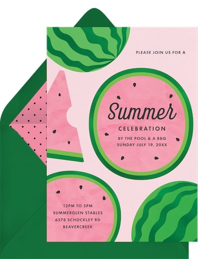 Classic Watermelon Invitation