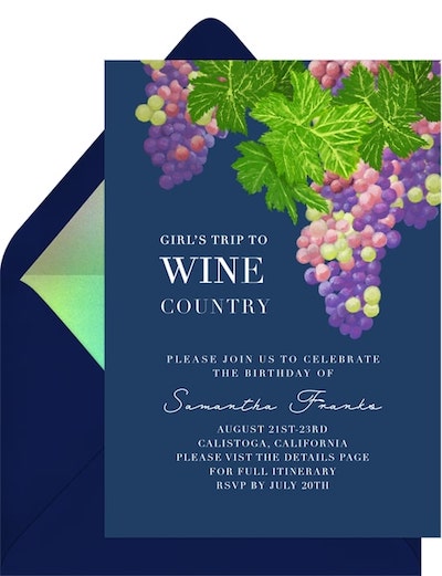 Classic Wine Country Invitation