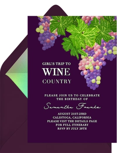Classic Wine Country Invitation