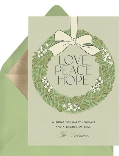 Classic Winter Wreath Card