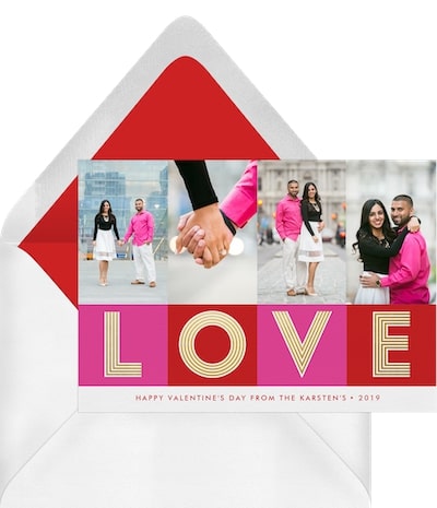 Love cards: Color Block Love Card