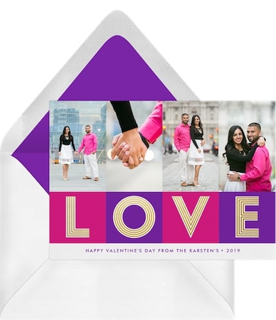 Color Block Love Card