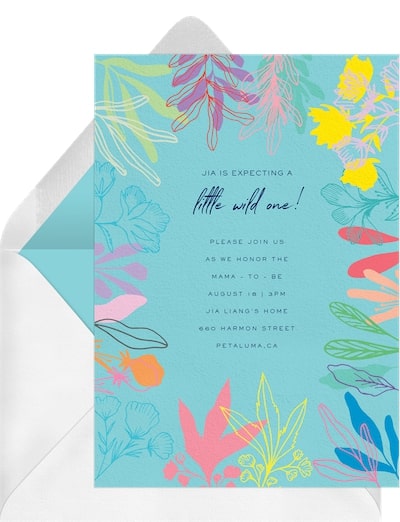 Colorful Botanicals Invitation