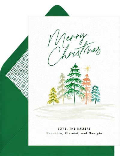 Colorful Firs Card