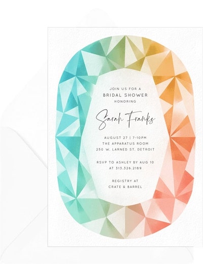 Colorful Gem Invitation