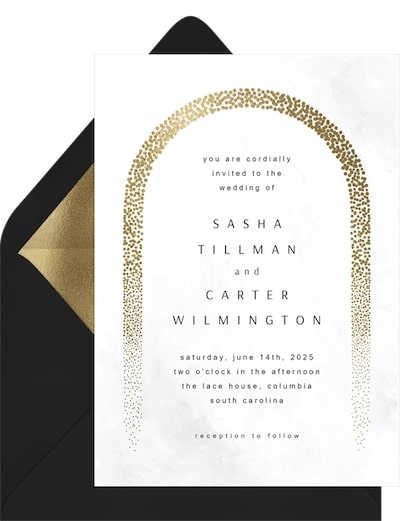 Confetti Arch Invitation