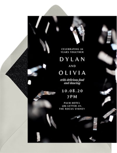 Confetti Shimmer Invitation