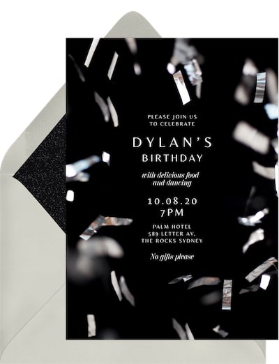 Confetti Shimmer Invitation
