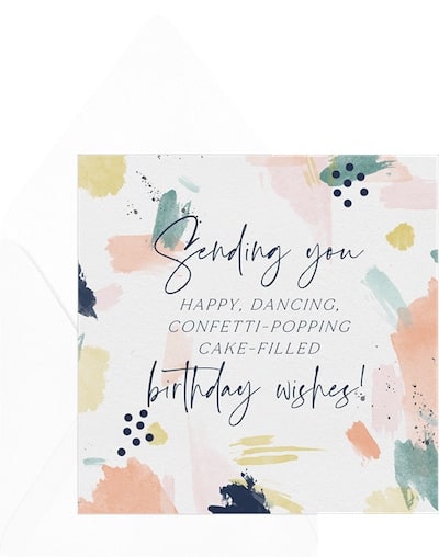 Confetti Wishes Card