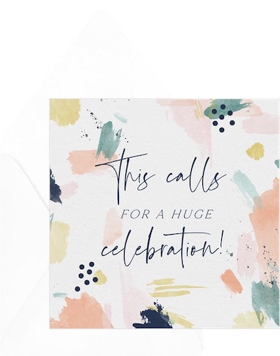 Congratulations on your achievement: Confetti Wishes Card