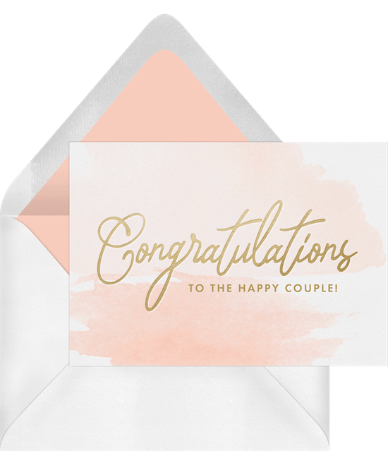 Wishing you the best: Congratulations to the Happy Couple card