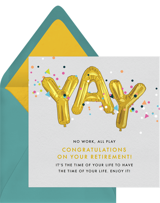 Wishing you the best: happy retirement card