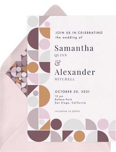 Contemporary Geometric Invitation