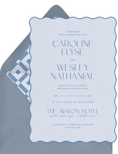 Contemporary Scallop Invitation