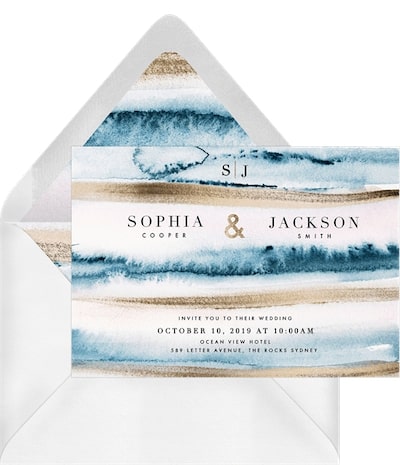 Contemporary Waves Invitation