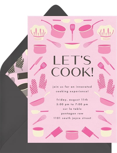 Cooking Essentials Invitation