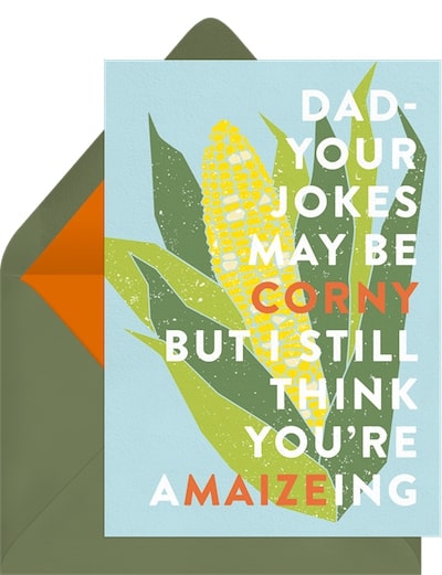 Corny Dad Card