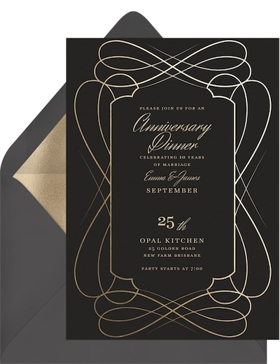 Anniversary invitations: Costumes & Cocktails Invitation