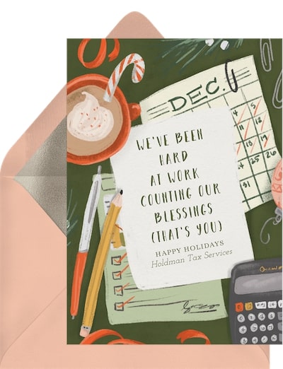 Counting Our Blessings Card