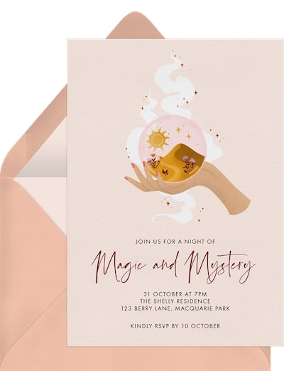Halloween party ideas: Crystal Ball Invitation