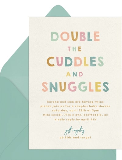 Cuddles & Snuggles Invitation