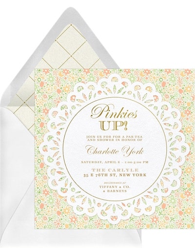 21st birthday decorations: Dainty Doily Invitation