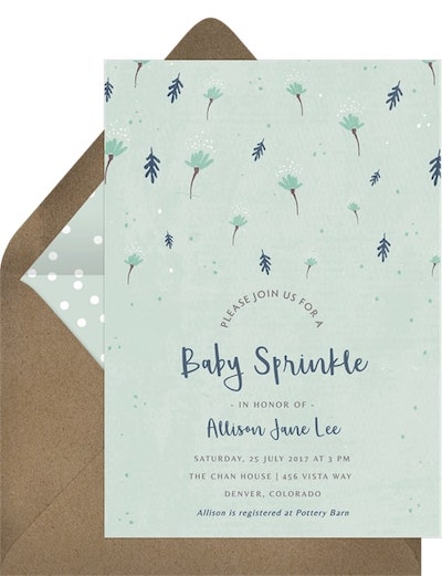 Dainty Sprinkle Invitation