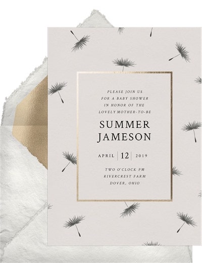 Dandelion Breeze Invitation