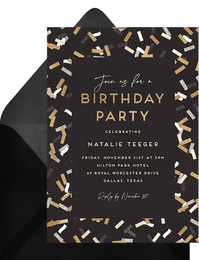 Dazzling Confetti Invitation