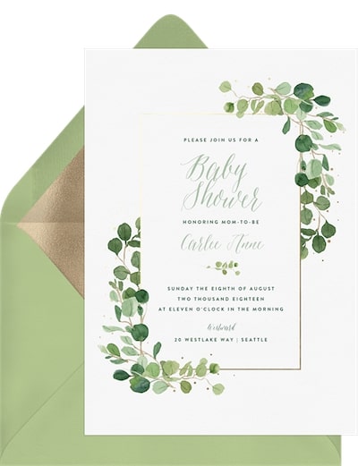 Delicate Greenery Invitation