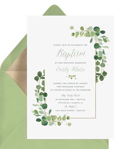 Delicate Greenery Invitation