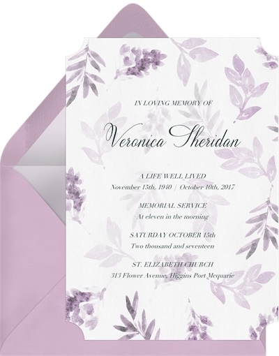 Delicate Leaves Invitation