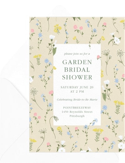Delicate Wildflowers Invitation