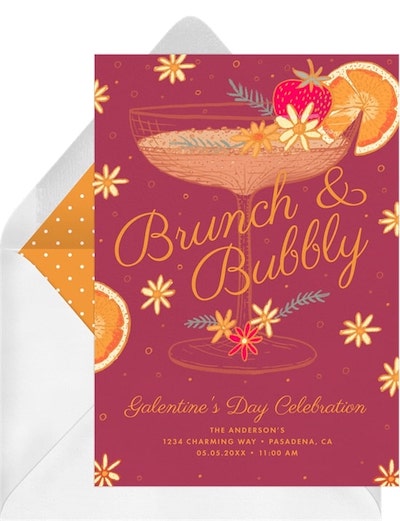 Delightful Champagne Coupe Invitation