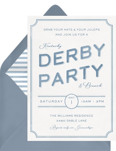 Derby Party Invitation