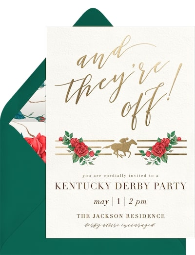 Derby Roses Invitation