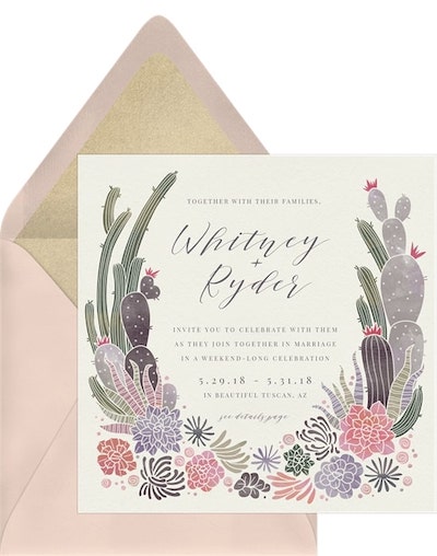 Desert Flora Invitation