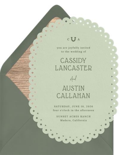 Diecut Doily Invitation