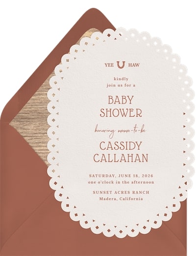 Diecut Doily Invitation