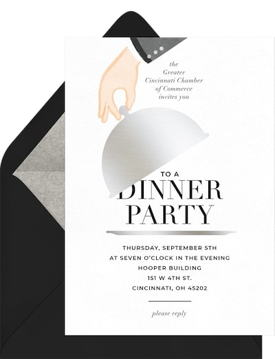 Dinner Is Served Invitation