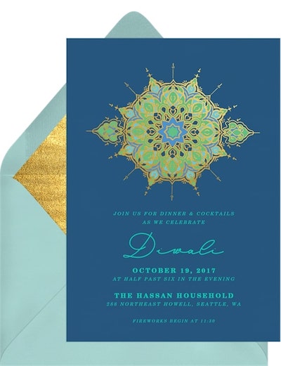 Diwali Medallion Invitation
